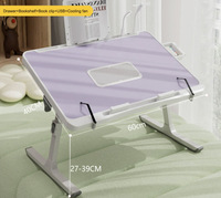 Great Roc Plateau de bureau portable pliable en MDF réglable – Écologique pour le travail, les études et le petit-déjeuner au lit