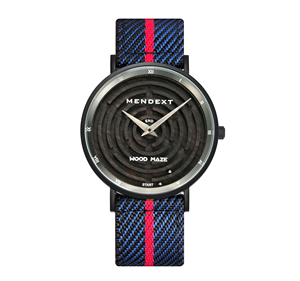 316L in acciaio inox nero <span class=keywords><strong>mito</strong></span> labirinto gioco zaffiro cristallo impermeabile giappone quarzo Movt legno sportivo da uomo guarda la corda di canapa - Product Image 4