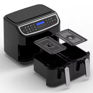 Air Frier Double Pot 4.5L+4.5L Fryer Digital Control 9L Fryers With Dual Zone 2-Basket Viewing <b>Window</b> Dual Air Fryer Double Air - Product Image 2
