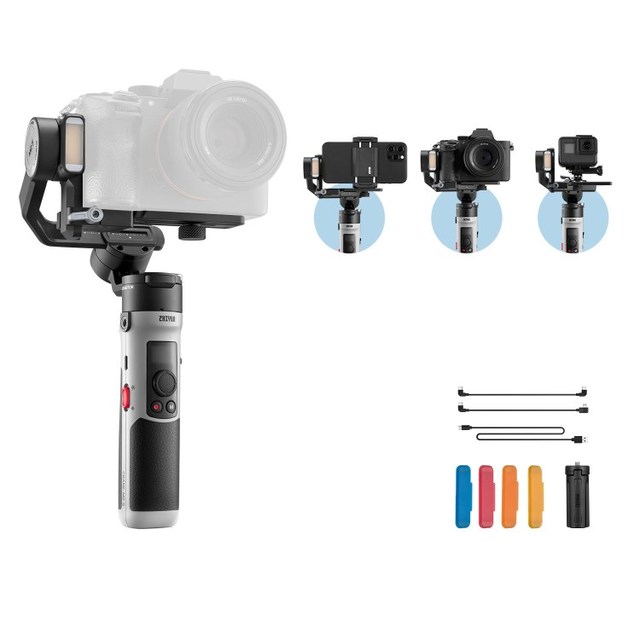 Professional Portable Handheld Gimbal Stabilizer Tripod Camera Holder for Mirrorless/Action Camera Photography Live-streaming