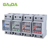 Protecteur numérique de surtension et de sous-tension réglable 63A AC 220V, monophasé, avec relais de protection à réconnexion automatique 50/60Hz