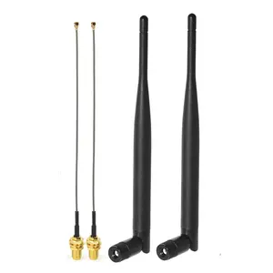 Antena cambuk wi-fi 4dbi 2.4G 5.8G 5G, antena Router bebek karet dual band 5.8g