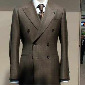 Элитный мужской шерстяной костюм на заказ, высококачественный деловой комплект для торжественных мероприятий и наградных церемоний - Product Image 3