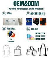 Sac pliable en PVC imperméable de grande taille, de haute qualité, résistant à l'usure, multifonctionnel, avec logo imprimé personnalisé, prix d'usine