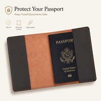 Porte-passeport en cuir véritable personnalisé, étui pour documents de voyage, porte-cartes d'embarquement pour hommes et femmes, portefeuille en cuir pleine fleur