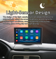 Écran tactile universel portable sans fil Maustor 7 pouces Carplay, autoradio stéréo DVD avec Android Auto et Wifi