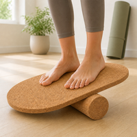 Planche d'équilibre en bois pour enfants et adultes, planche d'entraînement à l'équilibre, noyau en bois naturel, entraîneur de stabilité pour l'entraînement à domicile
