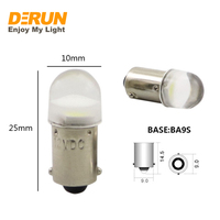 Bombilla Indicadora de Equipo de Buena Calidad, Tamaño Pequeño 10.5x25MM, 0.5W, Cubierta de PC, 6V 12V 24V, LED-MINI-BA9S
