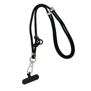 Cordon de cou réglable à carreaux orange et noir personnalisé avec clip métallique pour téléphone portable, sac ou utilisation en extérieur - Product Image 6