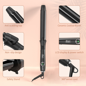Professionnel Salon-Qualité Automatique Cheveux Waver <span class=keywords><strong>Fer</strong></span> À Friser Personnalisé Poire Fleur Cône Baguette Rouleau Titane Céramique LCD Électrique - Product Image 5