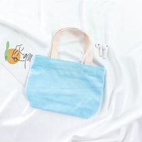 Sac fourre-tout ouvert à la main en toile de couleur unie pour filles à la mode Sac à provisions artistique de taille étudiante pour une utilisation au supermarché