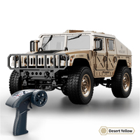 Coche de Control Remoto a Escala 1/14 con Luces, Modelo de Simulación Militar, Coche RC 4x4 para Escalar, Vehículo Todoterreno