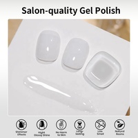 R S Nail Gel UV Autolissant Sans Hema Marque Privée, Vernis à Ongles de Haute Qualité, Fournitures Professionnelles pour Salons, Gel UV Blanc Dégradé