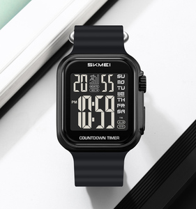 ساعة SKMEI بسعر الجملة مع ساعة رقمية مقاومة للماء مضيئة ساعة رياضية شاشة إلكترونية مقاومة للاهتراء سوار بلاستيكي - Product Image 4