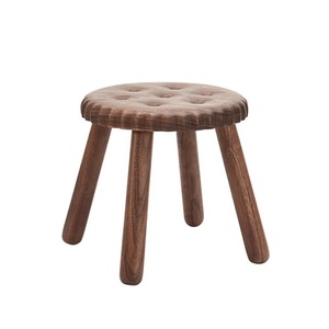 Taburete de Madera de Nogal Negro Norteamericano, Taburete Bajo Creativo para el Hogar, Sala de Estar, Taburete para Cambiar Zapatos para <span class=keywords><strong>Adultos</strong></span> - Product Image 5