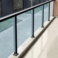 Balustrade en verre trempé transparent pour l'extérieur et l'intérieur, garde-corps de jardin en verre, clôture de terrasse sur mesure