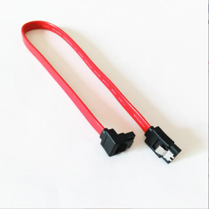 Sata 2.0 3.0 Up Down 90 Degree Cable 7p 8p With Metal Latch Laptop Sata Crimping Cable