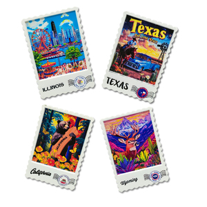 Nhà Máy Biểu Tượng Tùy Chỉnh Nhựa In Ấn Hoa Kỳ Thành Phố Lưu Niệm Tủ Lạnh Nam Châm Texas Illinois Wyoming Lưu Niệm Nam Châm - Product Image 2