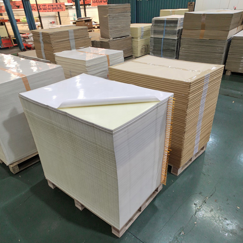 A3 Sticker Paper Semi Gloss Cast Coated 70x100 Mm Self Adhesive Medium Gloss White Coated Woodfree Paper Adhesive Sticker Paper