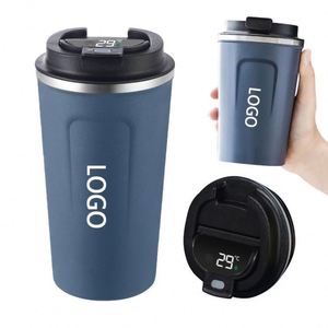 Promotional 510Ml Stainless Steel Mup Wall Travel Office Coffee <b>Smart</b> Temperature Display Double Vacuum Cup With Lid - Product Image 5