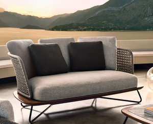 Luxe fête en plein air canne et bois canapé canapé jardin mobilier d'extérieur - Product Image 2