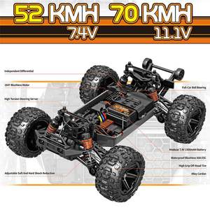 HOSPEED 1/14 Voiture électrique sans balais 4WD à grande vitesse <span class=keywords><strong>Pioneer</strong></span> RC Car 2.4G Monster Truck Full-Proportion Oil-Pressure Shock Expert - Product Image 5
