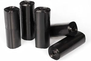 Black 5 Gallon Trash Bags, Durable Wastebasket Bin Liners, Disposable Garbage Bags - Product Image 2