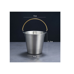 Seau à champagne et à glace en acier inoxydable plaqué or de luxe, avec poignée en forme de cerf, vente directe usine - Product Image 2