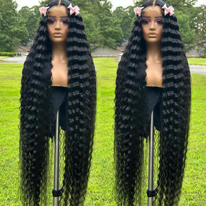 Perruques Lace Front en Cheveux Humains Vierges Brésiliens Remy, Ondulation Profonde, Brun Moyen, Sans Colle, Marque <span class=keywords><strong>Jazz</strong></span>, Haute Densité, Vente en Gros - Product Image 4