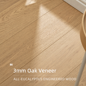 Parquet en bois massif multicouche chêne acajou, pose à clipser, design moderne, qualité E0, pour chambre à coucher, usage domestique, 3 mm - Product Image 2