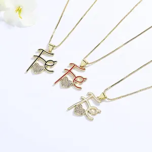 Selling Golden Supplier Alphabet Simple English Letter Heart Pendant Fashion Jewelry Necklaces For Women