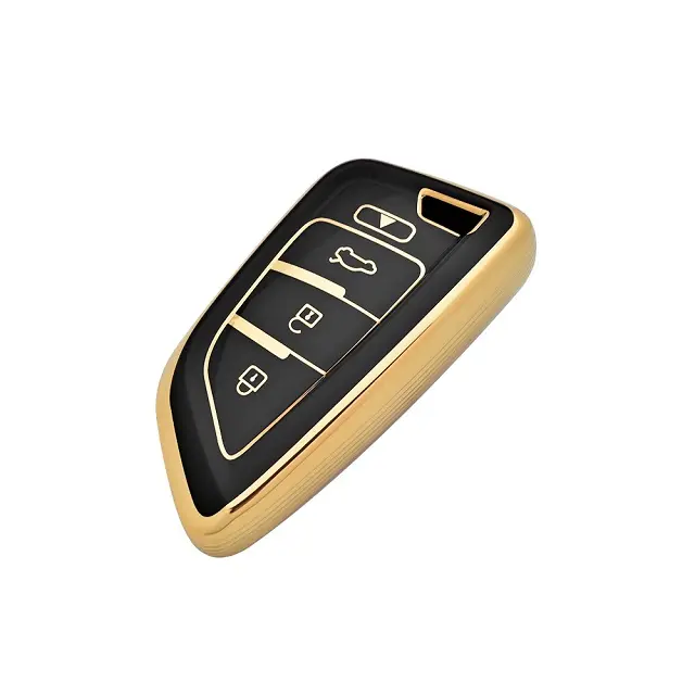 Automotive accessories gold edge soft tpu car remote modified key case cover fob protective case for xhorse
