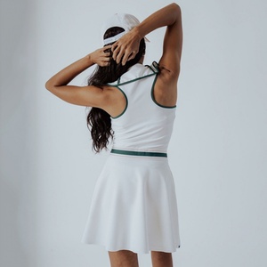 Jupe de tennis respirante en Spandex/Coton pour femme, vêtement de golf côtelé de qualité, séchage rapide, design exclusif, logo OEM moderne - Product Image 3