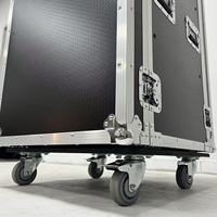 Flight case OEM 18U antichoc pour amplificateurs de moins de 49 cm, avec 4 roues et couvercles avant et arrière fusionnables
