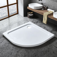 Nouvelles Bacs de Douche Profonds en Fibre de Verre DOMO avec Personnalisation pour Salles de Bain d'Hôtels Modernes