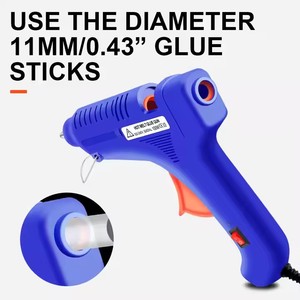 Meilleure vente 110v 220v 100W haute température chauffage rapide bricolage filaire électrique Mini petit pistolet à colle thermofusible avec bâtons - Product Image 3