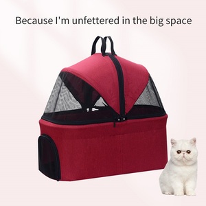 Poussette pliable à 4 roues pour chat et <span class=keywords><strong>chien</strong></span> avec panier de rangement pour petits et moyens chats ou chiens 2 en 1 <span class=keywords><strong>Landau</strong></span> pour chaton - Product Image 6