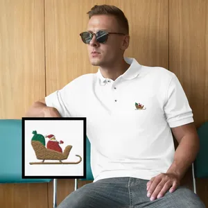 <strong>Mens</strong> Christmas Polo <strong>Shirt</strong> Custom Embroidery logo Polo <strong>Shirt</strong> Luxury Streetwear <strong>T</strong>-<strong>shirt</strong> - Product Image 3
