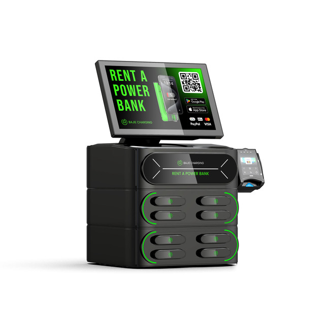 Commercial 8 Slot Public Power Bank Vending Machine Fast Charging Mobile Phone Charging Kiosk NFC POS Support for Businesses