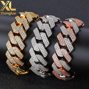 2026 Hip Hop 20mm Chunky Cuban <b>Chain</b> Necklace for Men <b>Iced</b> Out CZ Zircon Copper Anti-Tarnish Gift Fashion Jewelry - Product Image 3