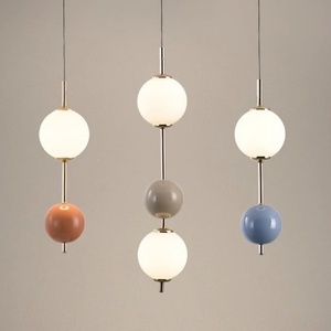 Factory Price Interior Decoration Ball <b>Globe</b> Pendant Lamp Colorful Iron Plastic Hanging Fixture Dining Project <b>Light</b> - Product Image 4
