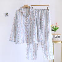 Pyjamas d'hiver en coton de haute qualité pour femmes, ensemble décontracté à manches longues et pantalon imprimé pour la maison