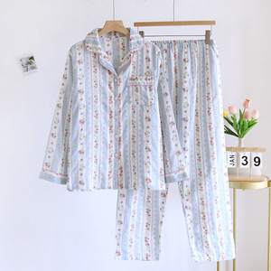 Pigiama Invernale in Cotone di Alta Qualità per Donna, Maniche Lunghe e Pantaloni Stampati, Abbigliamento Casual da Casa - Product Image 2
