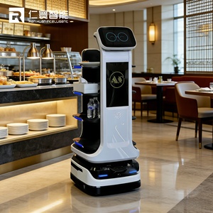 Robot de Reparto <span class=keywords><strong>para</strong></span> Restaurantes, Camarero Autónomo, Patrulla Autónoma, Bandeja Estable Multicapa, Carga Útil de 40 kg, 4 Capas, 4G/Láser/GPS, IP54 - Product Image 1