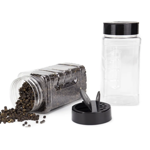 2025 Fabricación de <span class=keywords><strong>China</strong></span> Coctelera cuadrada sin BPA Tapa abatible Herramienta de cocina Salero Molino de sal Herramienta de especias de hierbas - Product Image 2