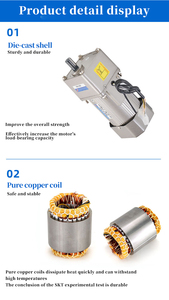 <span class=keywords><strong>Motor</strong></span> de engranaje de inducción para transportador 220V Alto par Bajo ruido 90W <span class=keywords><strong>Motor</strong></span> de CA monofásico con controlador de velocidad - Product Image 5