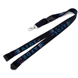 <span class=keywords><strong>1</strong></span>インチ2.5cm幅取り外し可能ポリエステルストラップブラック背景ブルーカスタマイズロゴサーマルプリント - Product Image 6