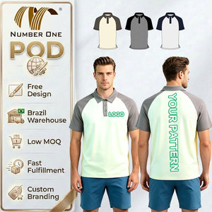 Polo de Manga Raglán <span class=keywords><strong>para</strong></span> <span class=keywords><strong>Hombre</strong></span>, de Secado Rápido, Transpirable, con Diseño de Parches, Ropa de Verano <span class=keywords><strong>para</strong></span> Golf, Envío desde Brasil - Product Image 1