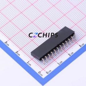 KH-2.54FH90-1X12P-H8.5 Pin Socket Bent Lead Through Hole,P=2.54mm Connector 1x12P 2.54mm Square Hole Right Angle Insert - Product Image 2