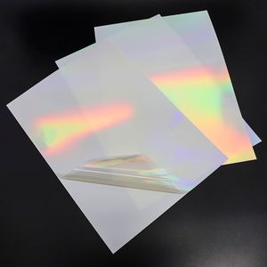 Película PET Holográfica A4, Adhesivo Transparente Rectangular para Impresión, Lámina de Laminación Impermeable - Product Image 1